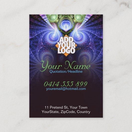 Magische wervelfractale Visitekaartje (Voorkant)