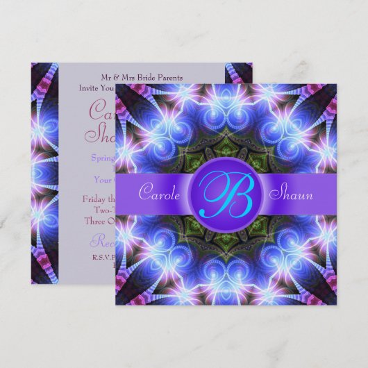 Magische wervelingen fractale kunst kaart (Voorkant / Achterkant)