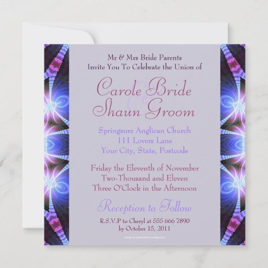 Magische wervelingen fractale kunst kaart (Achterkant)