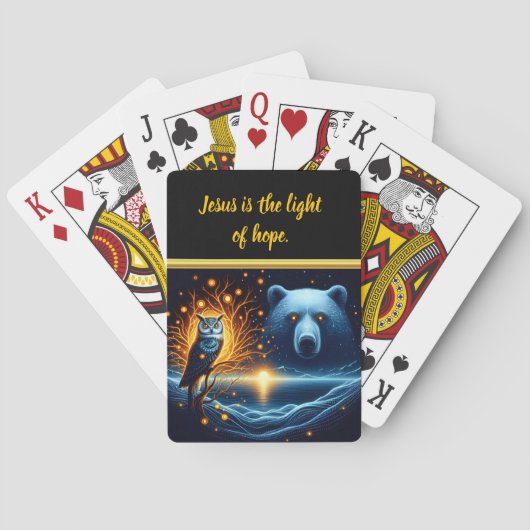 Magische wezens in een sterrenbos pokerkaarten (Achterkant)