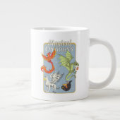 Magische Wezens Vintage Grafiek Grote Koffiekop (Rechts)