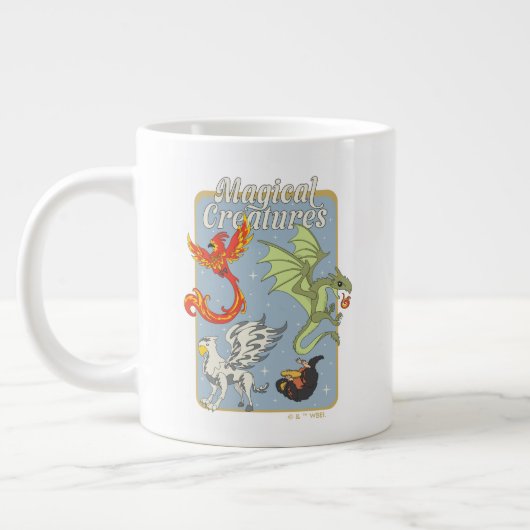 Magische Wezens Vintage Grafiek Grote Koffiekop (Links)