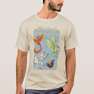 Magische Wezens Vintage Grafiek T-shirt