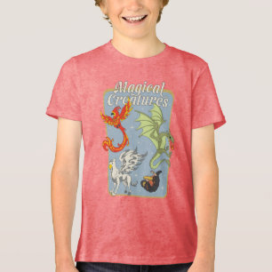 Magische Wezens Vintage Grafiek Tri-Blend Shirt
