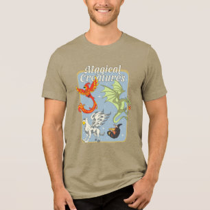 Magische Wezens Vintage Grafiek Tri-Blend Shirt