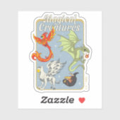 Magische Wezens Vintage Grafisch Sticker (Vel)