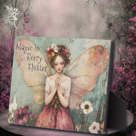 Magische Whimsical Fairy & Flower Garden met Quote Fotoplaat