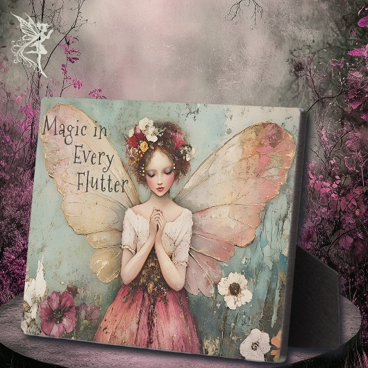 Magische Whimsical Fairy & Flower Garden met Quote Fotoplaat