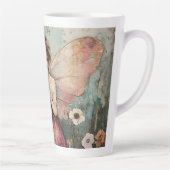 Magische Whimsical Fairy & Flower Garden met Quote Latte Mok (Rechts)