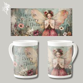 Magische Whimsical Fairy & Flower Garden met Quote Porselein Kop