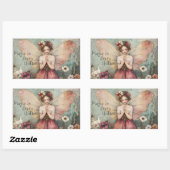 Magische Whimsical Fairy & Flower Garden met Quote Rechthoekige Sticker (Vel)