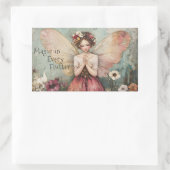Magische Whimsical Fairy & Flower Garden met Quote Rechthoekige Sticker (Tas)