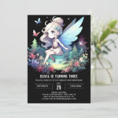 Magische Whimsy Fairy Verjaardag Kaart (Staand voorkant)