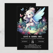 Magische Whimsy Fairy Verjaardag Kaart (Voorkant / Achterkant)