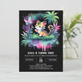 Magische Whimsy Tiger Verjaardag Kaart (Staand voorkant)