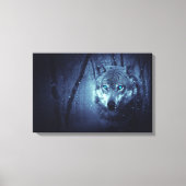 Magische Wilde Wolf met Amazing Blue Eyes Canvas Afdruk (Voorkant)