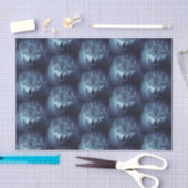 Magische Wilde Wolf met Amazing Blue Eyes gepatter Tissuepapier (Craft)