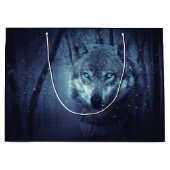 Magische Wilde Wolf met Amazing Blue Eyes Groot Cadeauzakje (Voorkant)