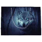 Magische Wilde Wolf met Amazing Blue Eyes Groot Cadeauzakje (Achterkant)