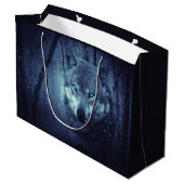 Magische Wilde Wolf met Amazing Blue Eyes Groot Cadeauzakje (Achterkant Gekanteld)