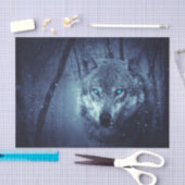 Magische Wilde Wolf met Amazing Blue Eyes Tissuepapier (Craft)