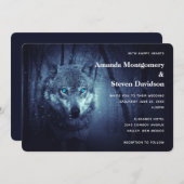 Magische Wilde Wolf met verbluffende blauwe ogen b Kaart (Voorkant / Achterkant)