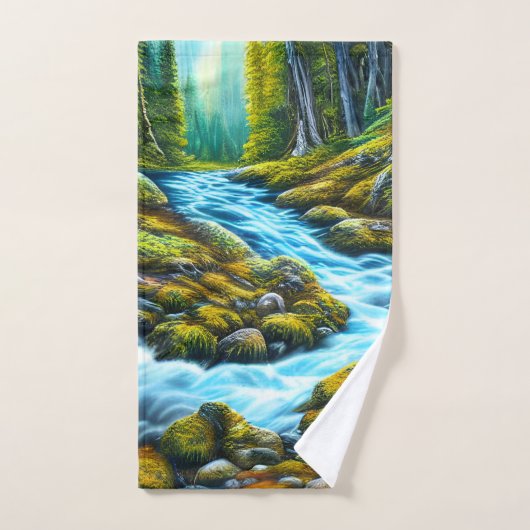 Magische Wilderness Bubbling Brook Bad Handdoek (Handdoek)