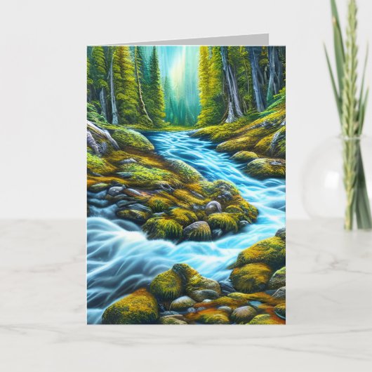 Magische Wilderness Bubbling Brook Bedankkaart (Voorkant)
