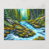 Magische Wilderness Bubbling Brook Briefkaart (Voorkant)