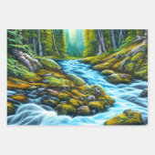 Magische Wilderness Bubbling Brook Inpakpapier Vel (Voorkant 2)