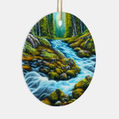 Magische Wilderness Bubbling Brook Keramisch Ornament (Rechts)