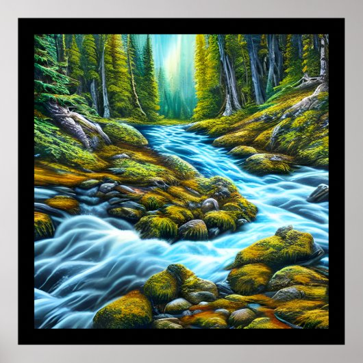 Magische Wilderness Bubbling Brook Poster (Voorkant)