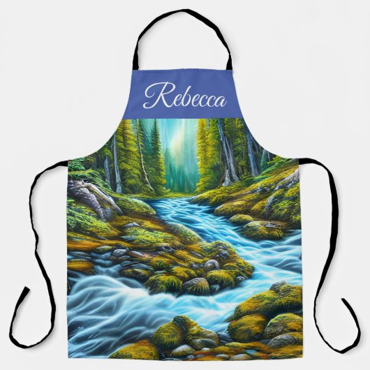 Magische Wilderness Bubbling Brook Schort (Voorkant)