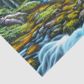 Magische Wilderness Bubbling Brook Tissuepapier (Detail)