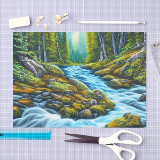 Magische Wilderness Bubbling Brook Tissuepapier (Craft)