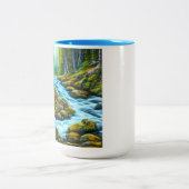 Magische Wilderness Bubbling Brook Tweekleurige Koffiemok (Center)