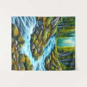 Magische Wilderness Bubbling Brook Wandkleed (Voorkant (horizontaal))