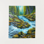 Magische Wilderness Bubbling Brook Wandkleed (Voorkant)
