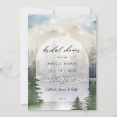 magische winter bos bruids douche Uitnodiging (Voorkant)