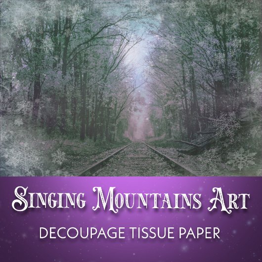 Magische Winter Boslandschap Decoupage Tissuepapier