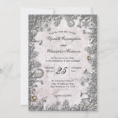 Magische Winter Bruiloft Kerstmis Kaart (Voorkant)