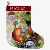 Magische Winter Funny Critters Kerstkous Grote Kerstsok (Voorkant)