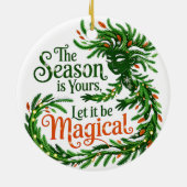 Magische Winter Geest Bos Koningin Kerst Ornament (Achterkant)