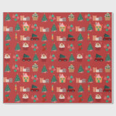 Magische winter: kerstinpakpapier cadeaupapier (Vlak)