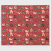 Magische winter: kerstinpakpapier cadeaupapier (Vlak)