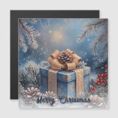 Magische Winter Prettig Kerstcadeau Scene (Voorkant / Achterkant)