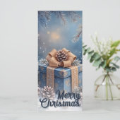 Magische Winter Prettig Kerstmis Cadeau Scene (Staand voorkant)
