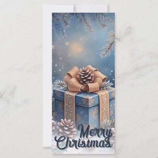 Magische Winter Prettig Kerstmis Cadeau Scene (Voorkant)