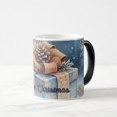 Magische Winter Prettig Kerstmis Cadeau Scene Mok (Voorkant rechts)