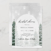 magische winter sneeuw bruids douche Uitnodiging (Voorkant / Achterkant)